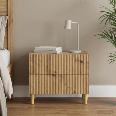 vidaXL Nočný stolík Dub artisan 62 x 34,5 x 48 cm Kompozitné drevo