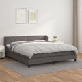 vidaXL Boxspring posteľ s matracom sivá 160x200 cm umelá koža