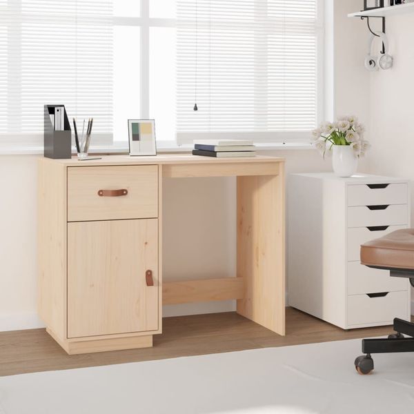 vidaXL Stolík 95x50x75 cm masívne borovicové drevo