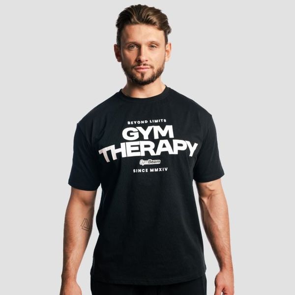 Tričko Gym Therapy Black - GymBeam, veľkosť M