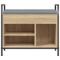 vidaXL Lavička na topánky dub sonoma 65,5x32x57,5 cm kompozitné drevo
