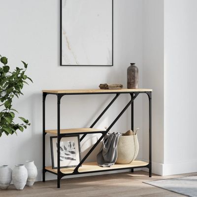 vidaXL Konzolový stolík dub sonoma 88,5x30x75 cm kompozitné drevo