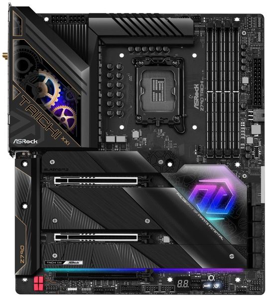 OPRAVENÉ - ASRock Z790 Taichi / Intel Z790 / LGA1700 / 4x DDR5 / 5x M.2 / HDMI / Thunderbolt / USB-C / WiFi / EATX Základní deska, Intel Z790, LGA1700, 4× DDR5 DIMM (max. 192GB), 5× M.2, HDMI, 2× Thunderbolt 4, Wi-Fi, EATX - OPRAVENÉ