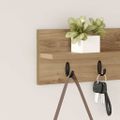 vidaXL Vešiak na stenu Nástenná montáž Remeselný dub 60 x 10,5 x 18 cm