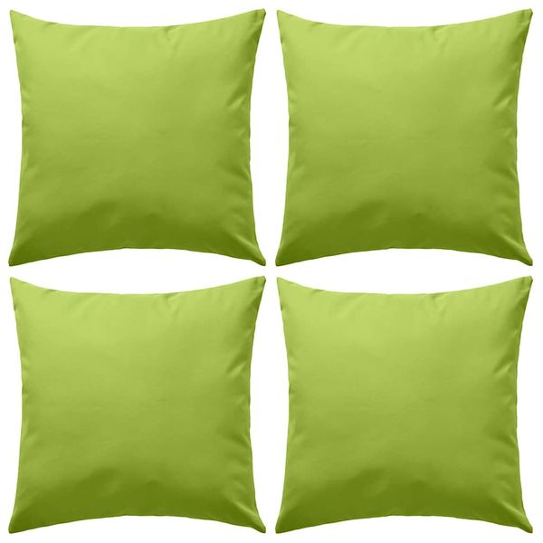 vidaXL Vankúše do exteriéru 4 ks jablkovo zelené 45x45 cm