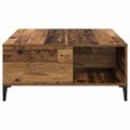 vidaXL Konferenčný stolík Staré drevo 80 x 80 x 36,5 cm