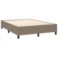 vidaXL Posteľ boxsping s matracom a LED sivohnedá 140x190 cm látka