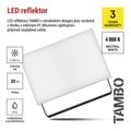 LED reflektor EMOS ZS2532 TAMBO, 30 W, 3000 lm, IP65, čierny