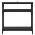 vidaXL Konzolový stôl Čierny dub 75 x 29 x 75 cm Kompozitné drevo