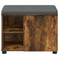 vidaXL Predsieňová lavica s vankúšom Údený Dub 60 x 38 x 46 cm