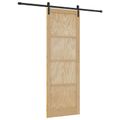 vidaXL Posuvné dvere Prírodná 83 x 232 cm Borovicový masív