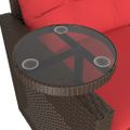 vidaXL 3-dielna záhradná súprava s vankúšmi, hnedá, polyratan
