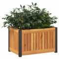 vidaXL Záhradný kvetináč 45x30x27,5 cm masívna akácia a oceľ