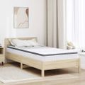 vidaXL Matrac Stredne mäkký 90 x 200 cm Biela a šedá