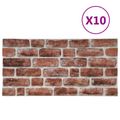 vidaXL Nástenné panely 10 ks 100 x 50 cm Tmavohnedá a biela EPS pena