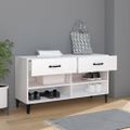 vidaXL Botník biely 102x35x55 cm spracované drevo