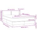 vidaXL Box Spring Posteľ s matracom Tmavomodrá 140x220 cm Zamat