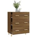 vidaXL Komoda hnedý dub 70x34x90 cm spracované drevo