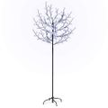 vidaXL Vianočný stromček 200 LED modré svetlo kvety čerešne 180 cm