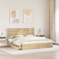 vidaXL Úložná posteľ Sonoma dub 180 x 200 cm Kompozitné drevo