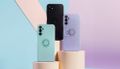 Puzdro s prstencom pre Samsung Galaxy S23 FE svetlo šedá
