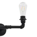 vidaXL 2-smerná nástenná lampa čierna 2 x E27 žiarovky