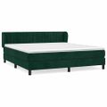 vidaXL Posteľný rám boxsping s matracom tmavozelený 180x200 cm zamat