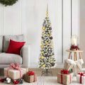 vidaXL Umelý vianočný stromček Biela 150 cm PVC, kov a plast