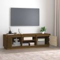 vidaXL TV stolík medovo-hnedý 140x35x40 cm masívna borovica
