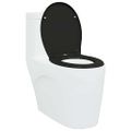 vidaXL WC sedadlo Čierna 47 x 37 x 4 cm Duroplast