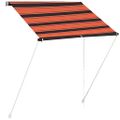 vidaXL Zaťahovacia markíza 150x150 cm oranžová a hnedá