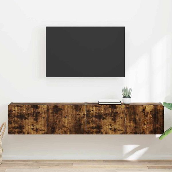 vidaXL TV nástenná skriňa 2 pcs Dymová dub 78,5 x 31 x 29,5 cm