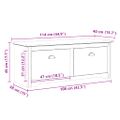 vidaXL Lavica do predsiene "BODO" Biela 114x40x45 cm