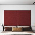 vidaXL Nástenné panely 12 ks vínovo-červené 90x15 cm látka 1,62 m²