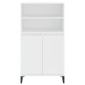 vidaXL Vysoká skrinka biela 60x36x110 cm spracované drevo