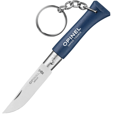 OPINEL 002269VRI N°04 Inox Dark Blue vreckový nôž na kľúče 5 cm, tmavomodrá, bukové drevo