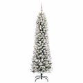 vidaXL Umelý vianočný stromček Biela 150 cm PVC, kov a plast