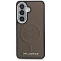 Puzdro Karl Lagerfeld Embossed Ring Initials MagSafe pre Samsung Galaxy S26 Plus hnedá