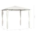 vidaXL Altánok s poťahmi na stĺpiky 3x3x2,6 m, krémový 160 g/m²