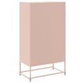vidaXL Vysoká skrinka ružová 68,5x38,5x123,5 cm oceľ