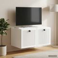 vidaXL Nástenná TV skrinka Biela 59,5 x 41 x 30 cm Kompozitné drevo