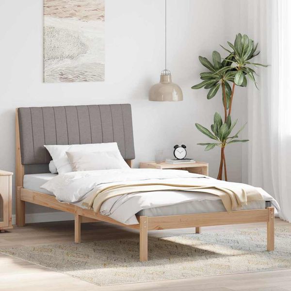 vidaXL Rám postele Hnedá 100 x 200 cm Masívne borovicové drevo