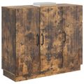 vidaXL Servírovacia skriňa Dymový dub 89 x 34,5 x 77 cm