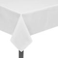 vidaXL Obrus, 5ks, biely, 100 x 100 cm