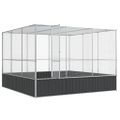 vidaXL Voliéra strieborná 311x307x212 cm oceľ