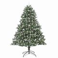 vidaXL Umelý vianočný stromček Zelená 240 cm PVC, plast a oceľ