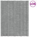 vidaXL Strešný panel 36 ks Strieborná 60 x 45 cm Pozinkovaná oceľ