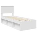 vidaXL Rám postele Biela 75 x 190 cm Masívne borovicové drevo