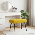 vidaXL Lavica s gombíkovým prešívaním Žltá 60 x 40 x 45 cm Zamat