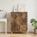 vidaXL Servírovacia skriňa so zásuvkou Dymový dub 66 x 34,5 x 90 cm